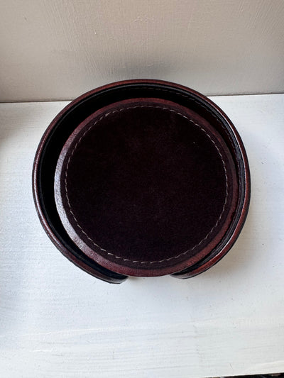 Leather coasters