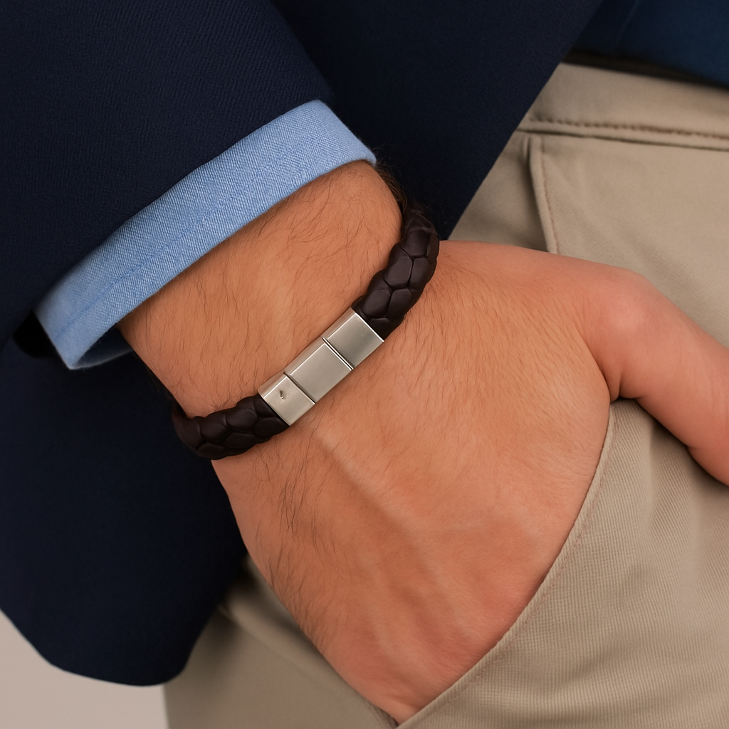 Copper and Leather Magnetics Bracelets