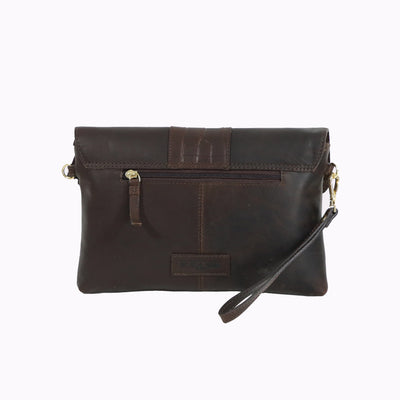 Bibury Cartridge Clutch Bag Brown Croc