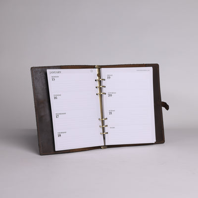 Hicks & Hides Nubuck Leather Diary and Planner