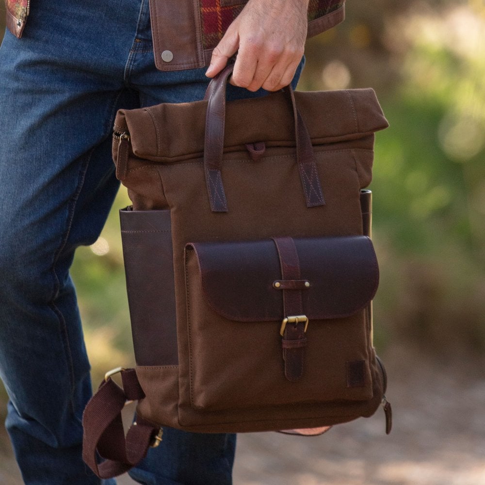Canvas & Leather Backpack