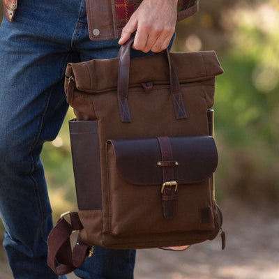 Canvas & Leather Backpack