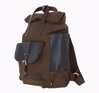 Canvas & Leather Backpack