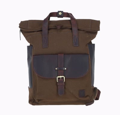 Canvas & Leather Backpack