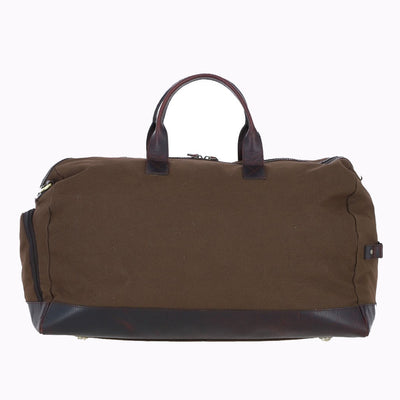 Canvas & Leather Holdall Green