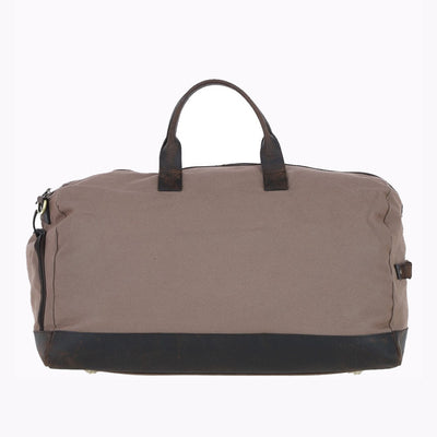 Canvas & Leather Holdall Grey
