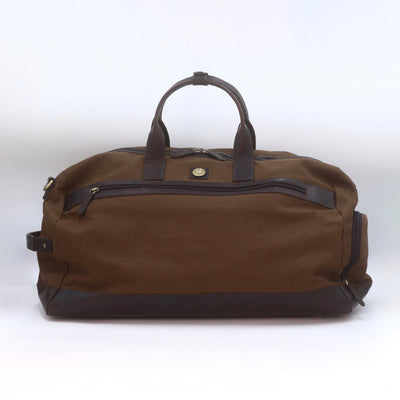 Canvas & Leather Holdall Brown