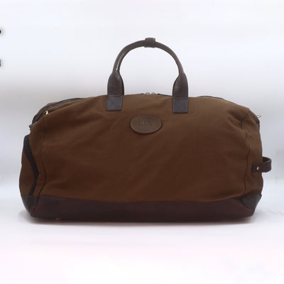 Canvas & Leather Holdall Brown