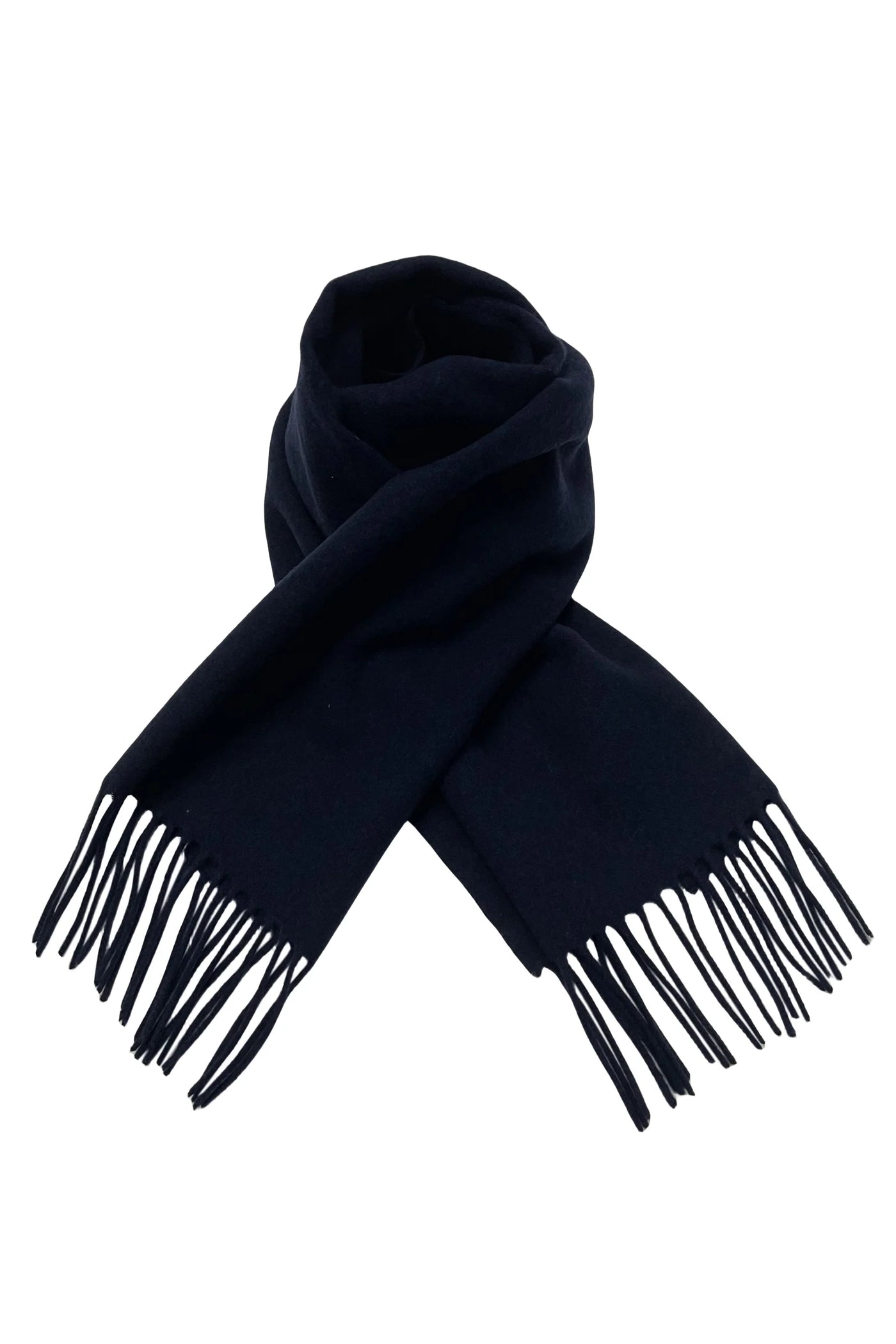 Unisex Plain Wool Tassel Scarf