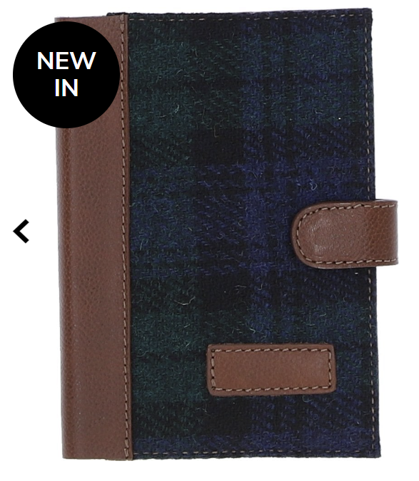 A6 Leather & Harris Tweed Notebook