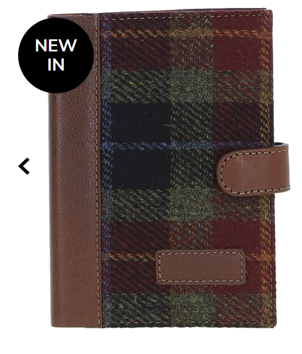 A6 Leather & Harris Tweed Notebook