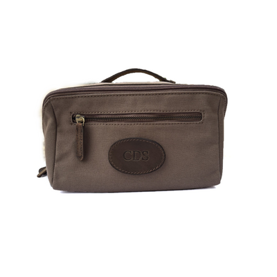 Canvas & Leather Wash Bag