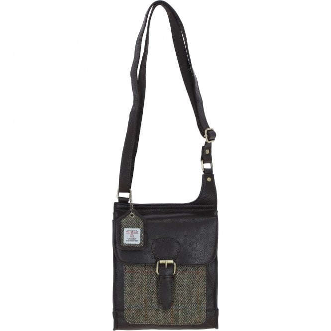 Leather & Harris Tweed Crossbody Bag