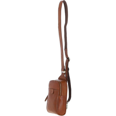 Three Pocket Leather Sling Bag