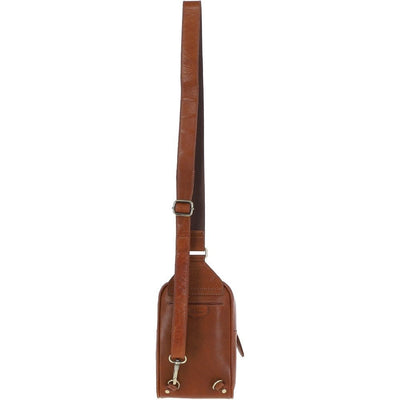 Three Pocket Leather Sling Bag