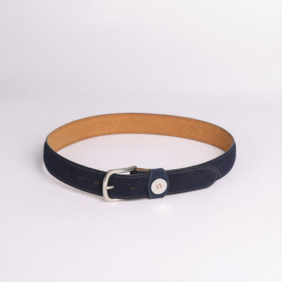 Suede Navy Moreton Keeper Belt
