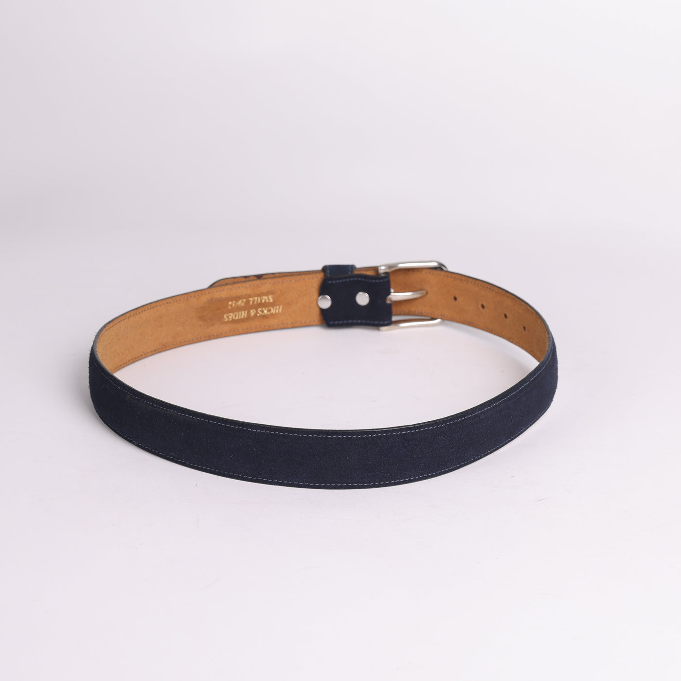 Suede Navy Moreton Keeper Belt