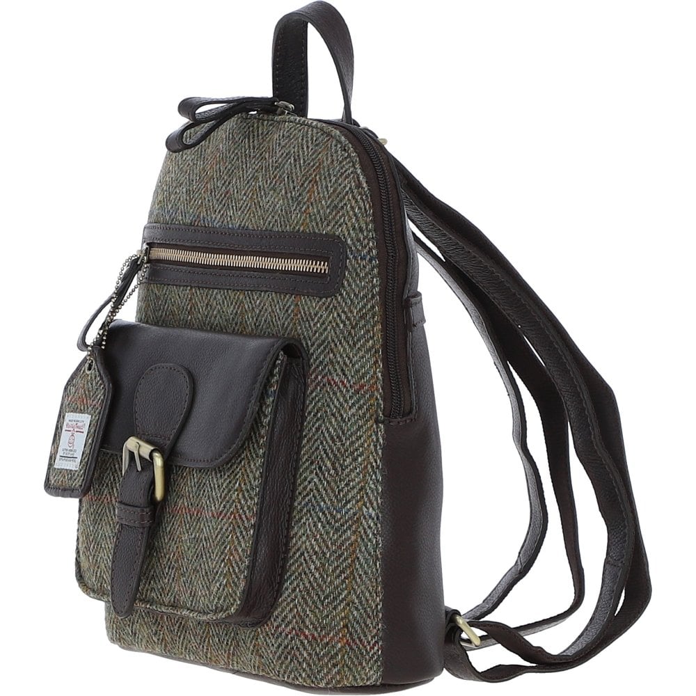 Leather & Harris Tweed Backpack