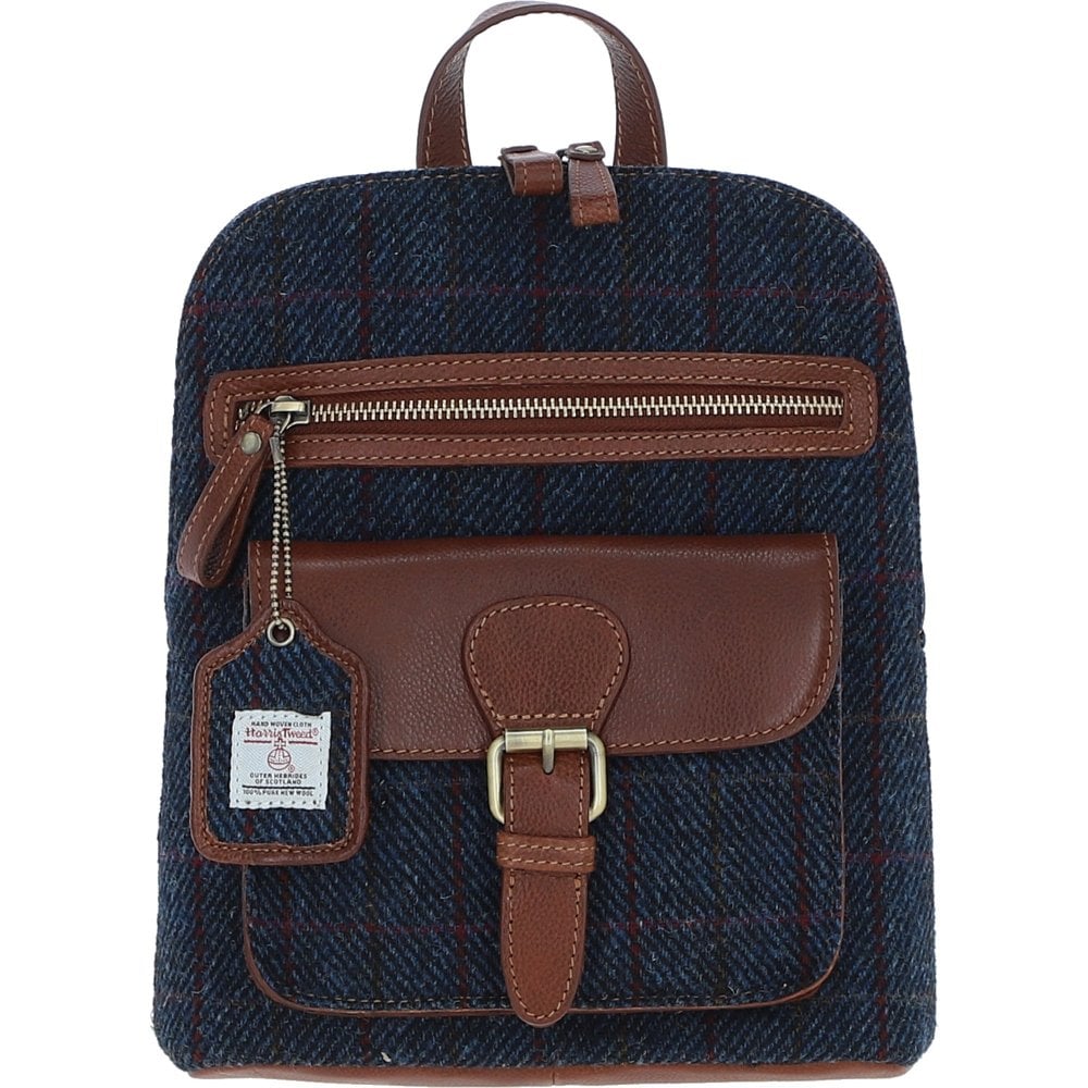 Leather & Harris Tweed Backpack