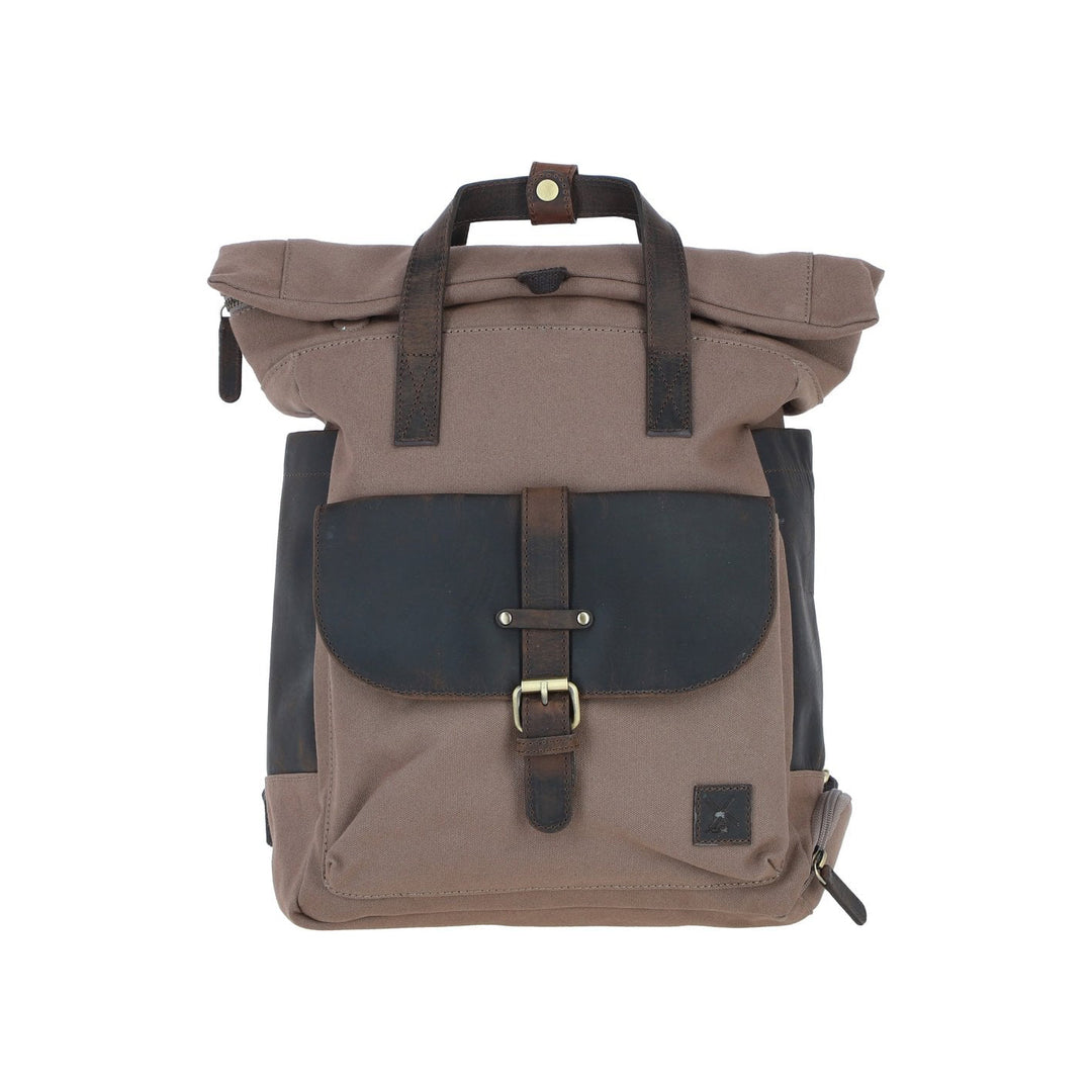 canvas leather backpack uk Canvas & Leather Rucksack Grey – Hicks and Hides