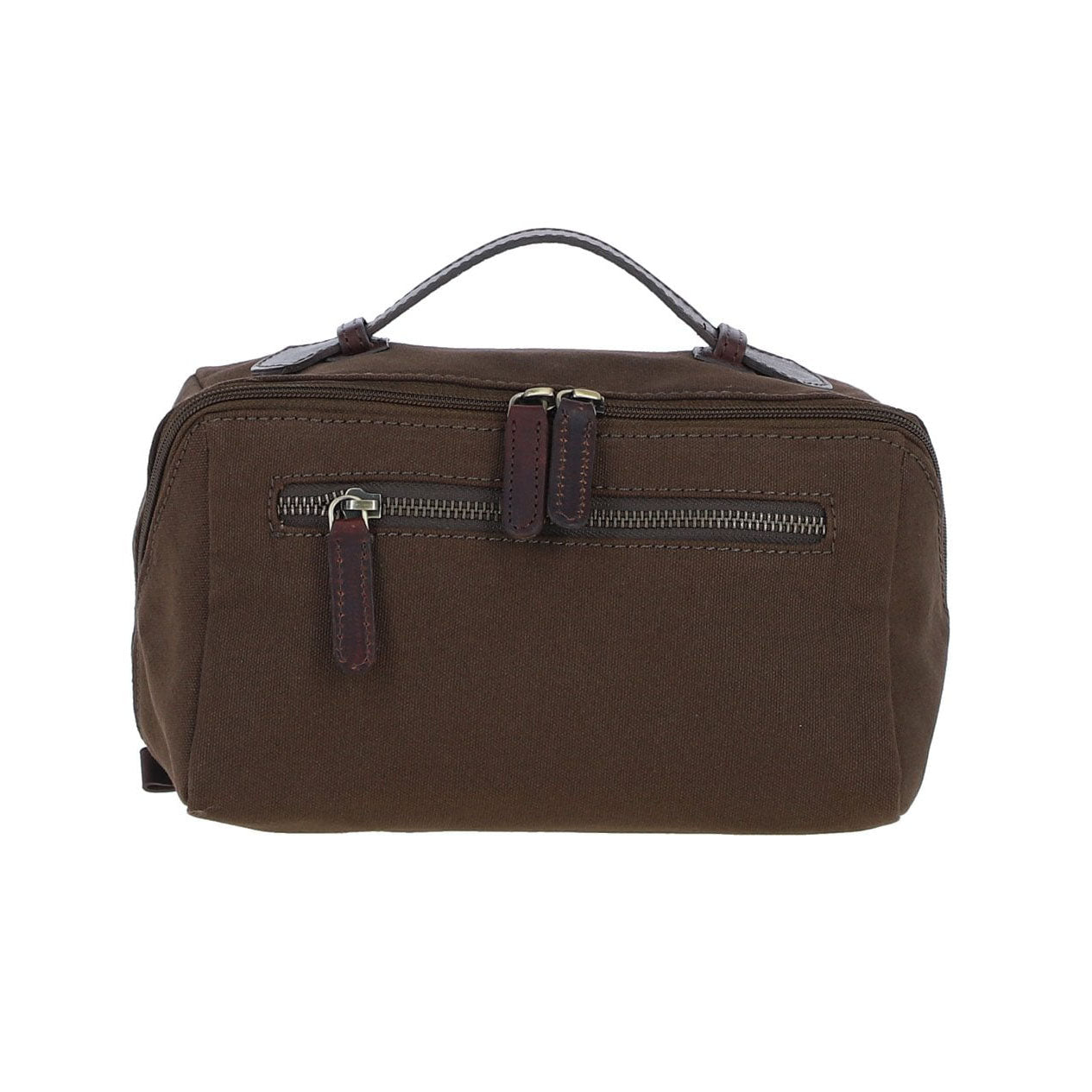 Canvas & Leather Wash Bag