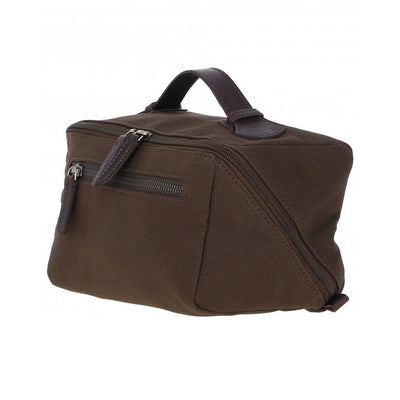 Canvas & Leather Wash Bag