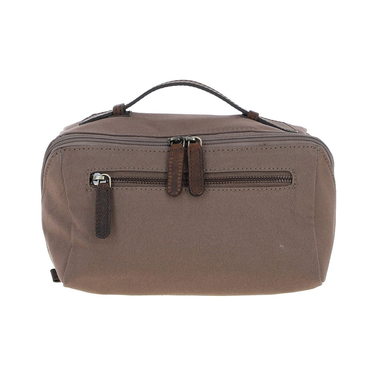 Canvas & Leather Wash Bag