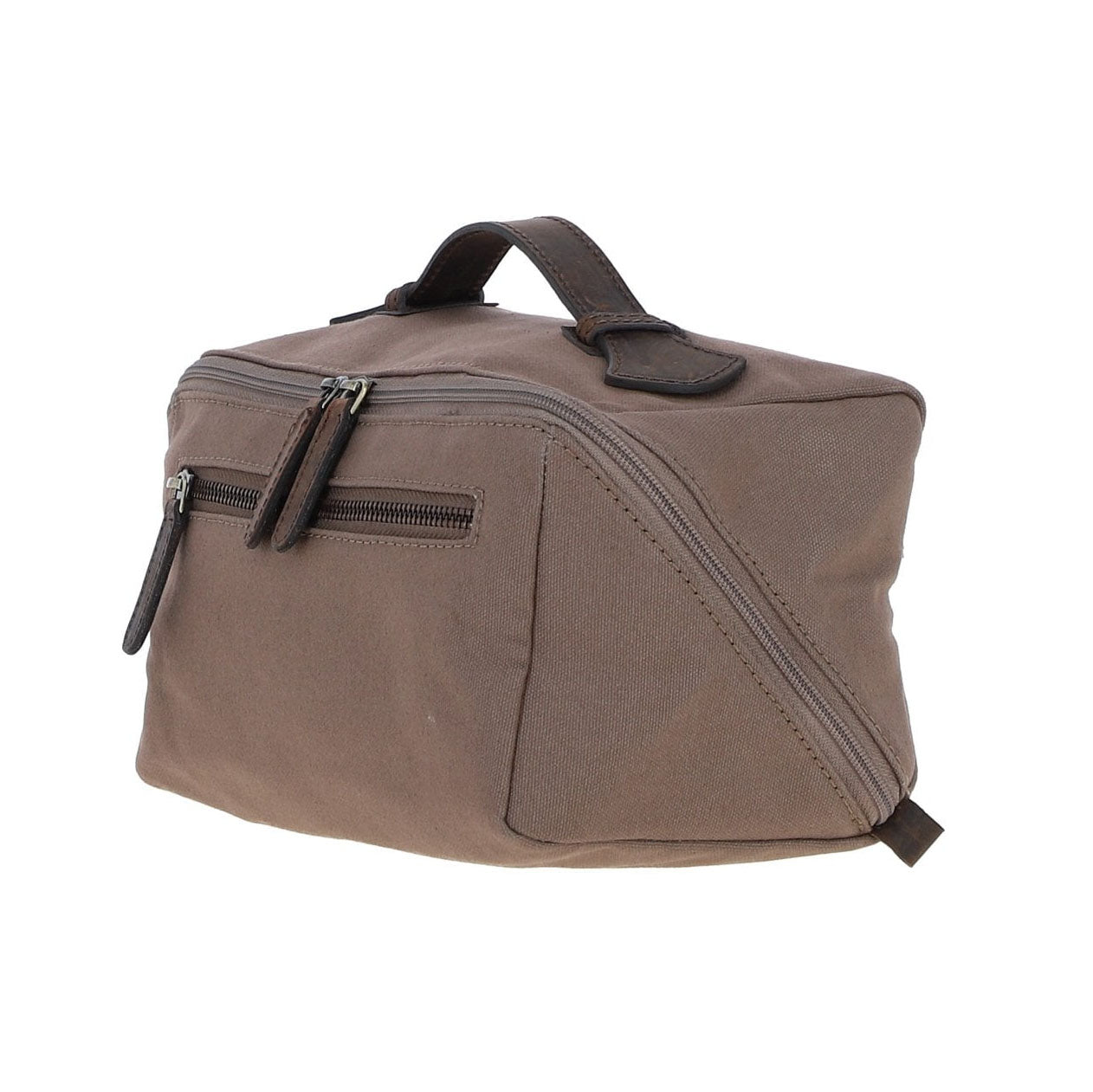 Canvas & Leather Wash Bag