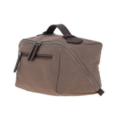 Canvas & Leather Wash Bag