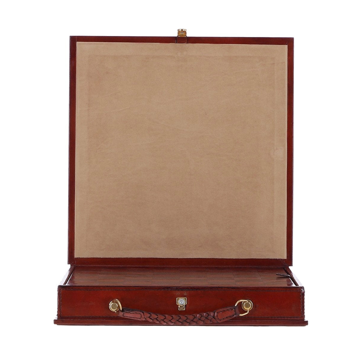 Hand Finished Luxury Leather Chess Set Chestnut